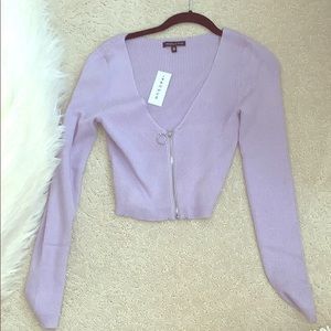 PacSun Kendall & Kylie Lilac Cropped Sweater
